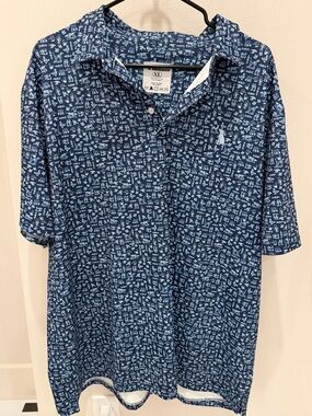 Local Boy Outfitters Blue duck hunting print polo